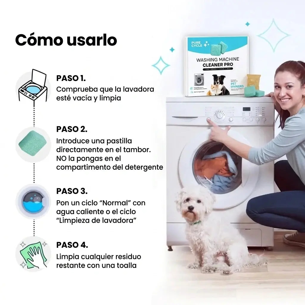 PURE CYCLE: LIMPIADOR PROFESIONAL PARA LAVADORAS