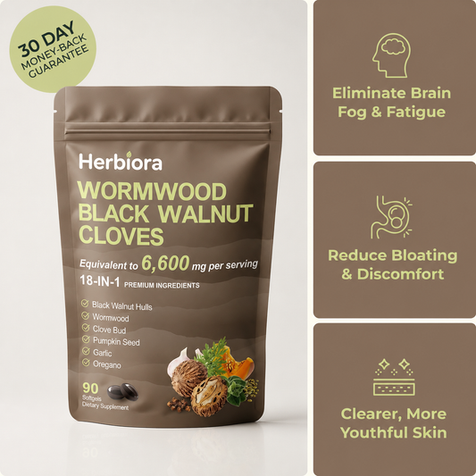 Flush Out Hidden Parasites & Larva in Just 14 Days with Wormwood Black Walnut Cloves