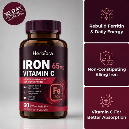 Herbiora Non-Constipating Iron 65mg + Vitamin C
